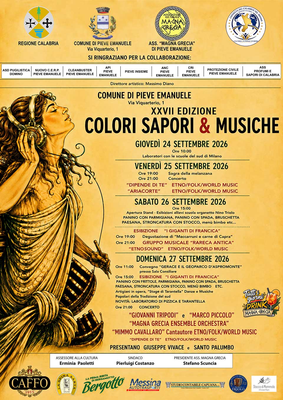 Colori, Sapori e Musiche 2026: Festa MagnaGrecia a Pieve Emanuele
