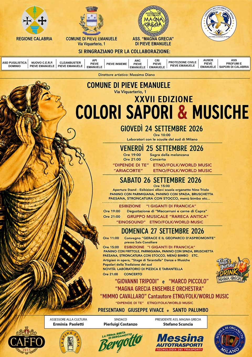 Colori, Sapori e Musiche 2026: Festa MagnaGrecia a Pieve Emanuele